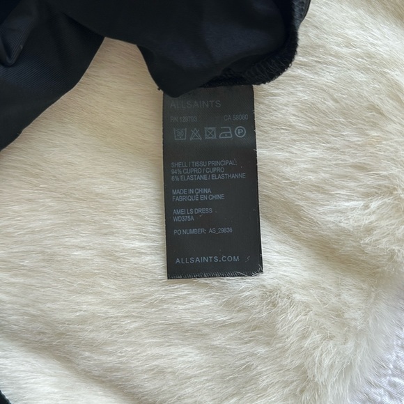 All Saints Amei Long Sleeve Cowl neck dress - Picture 10 of 10